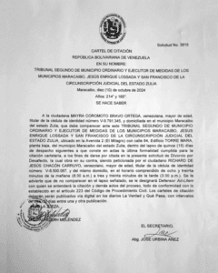 Cartel de Citación Solicitud Nro 3815