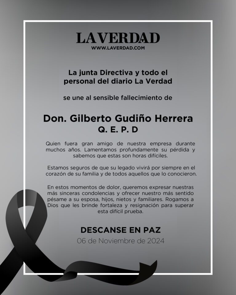 Obituario Don. Gilberto Gudiño Herrera