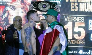 Gutiérrez y Flores cumplen con el peso para disputar este viernes el campeonato de pesos ligeros