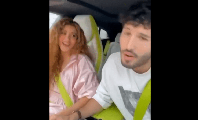 Shakira canta junto a Yatra en su auto de lujo que promete regalar a un fan