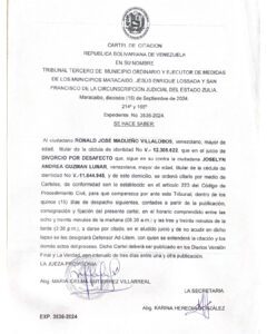 Cartel de Citación Expediente Nro 3536-2024