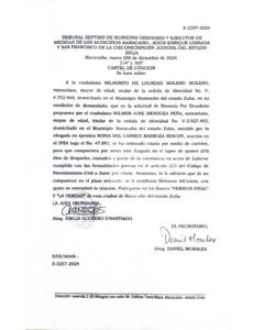 Cartel de Citación S-2257-2024