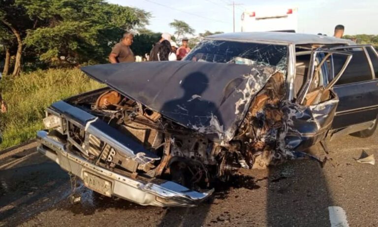 Dos muertos y 4 heridos deja triple choque en la Falcón-Zulia
