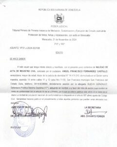 Edicto Asunto VP31-J-2024-003108