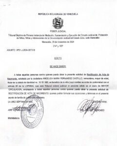 Edicto Asunto VP31-J-2024-007318