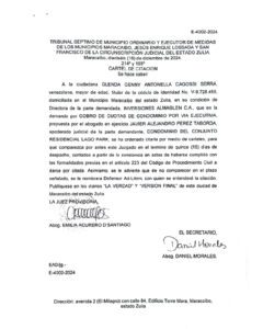 Cartel de Citación Expediente Nro 4002-2024