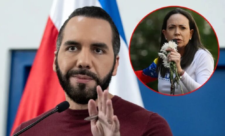 Bukele expresa a Machado apoyo a “la lucha por la libertad” de Venezuela