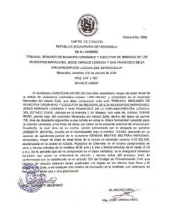 Cartel de Citación Solicitud Nro 3806