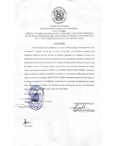 Cartel de Citación Expediente Nro 1136-2024