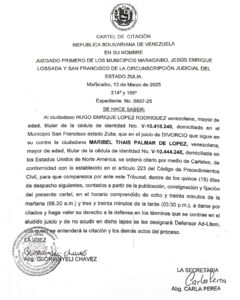 Cartel de Citación Expediente Nro 6897-25