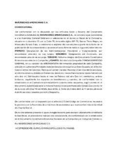 Convocatoria Asamblea General Ordinaria Inversiones Americanas C.A
