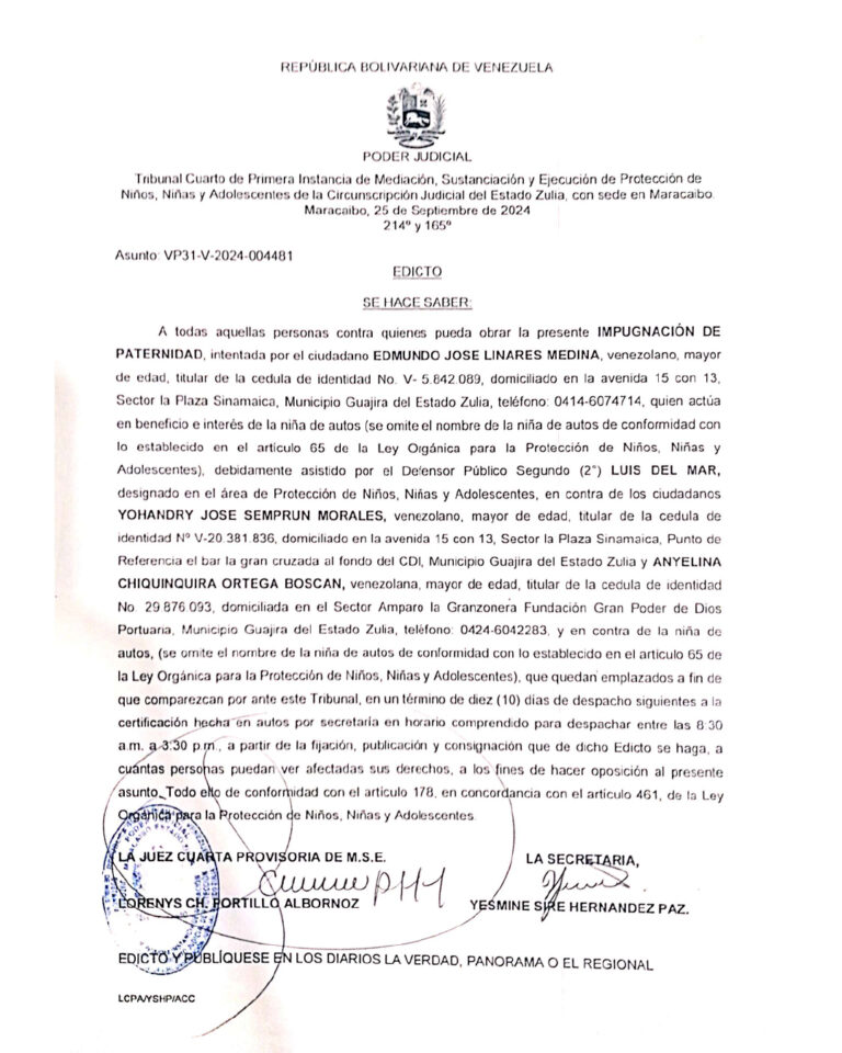 Edicto Asunto VP31-2024-004481