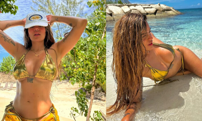 Karol G reaparece en redes sociales luciendo su esbelta figura en traje de baño