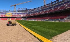 Comienza la plantación de césped en el Spotify Camp Nou