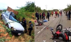 Choque entre carro y 2 motos en la Falcón-Zulia deja 5 muertos