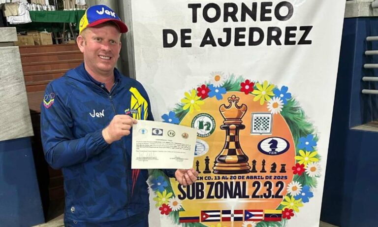 Ajedrecista zuliano Harlen Otero obtiene un título Fide en Medellín