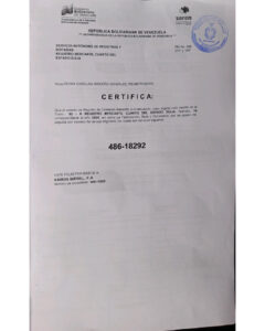 Registro Mercantil Kairos Diesel C.A Expediente Nro 486-18292