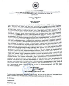 Cartel de Citación Solicitud Nro 4033