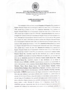 Cartel de Notificación Sociedades Civiles con Forma Mercantil