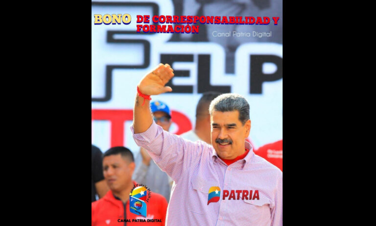 Pagan el bono de Corresponsabilidad y Formación de mayo por Patria