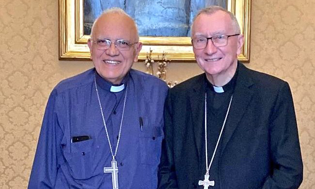 Cardenal Baltazar Porras se reúne con Pietro Parolin en el Vaticano