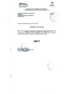 Registro Mercantil Inmobiliaria Miracolo C.A Expediente Nro 46875