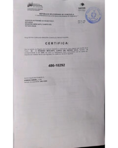 Registro Mercantil Kairos Diesel C.A Expediente Nro 486-18292