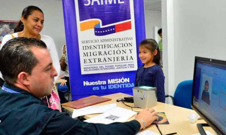 Saime lanza jornada de cedulación por primera vez sin previa cita para niños