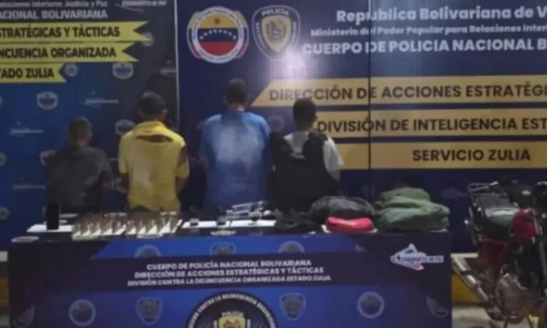 Detienen a cuatro integrantes de la banda “El Guaro” en Jesús Enrique Lossada