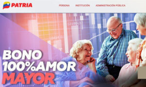 Pagan la Misión Amor Mayor de agosto por Patria: $1,77 a la tasa BCV