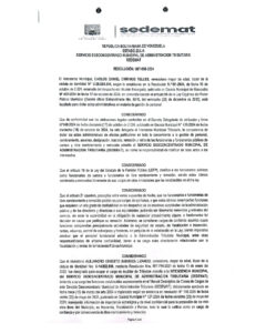 Cartel de Notificación Sedemat Resolución IMT-956-2024