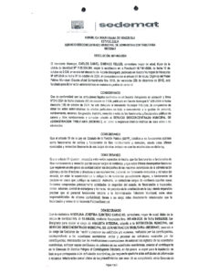 Cartel de Notificación Sedemat Resolución IMT-963-2024