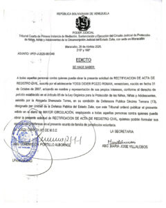 Edicto Asunto VP31-J-2025-001349