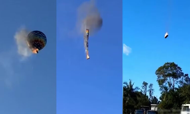 Globo aerostático se incendia en pleno vuelo y deja 8 muertos en Brasil