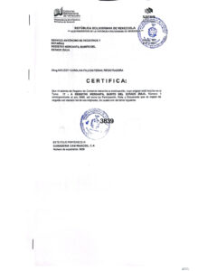 Registro Mercantil Ganadería San Marcos Expediente Nro 3839
