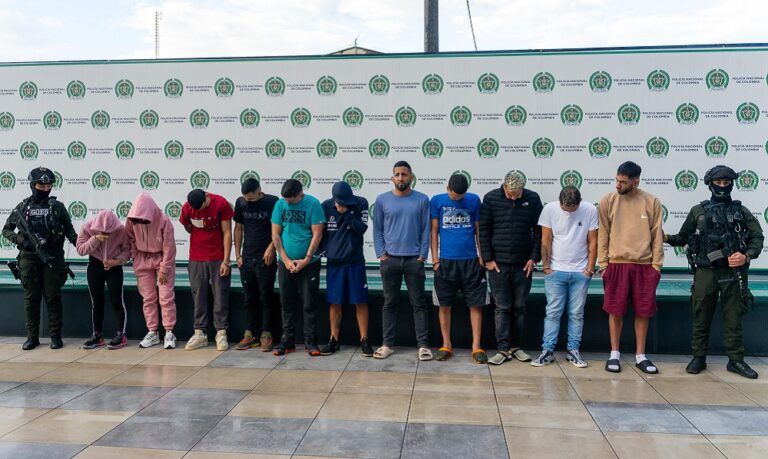 Capturan a 11 miembros del “Tren de Aragua” en Bogotá