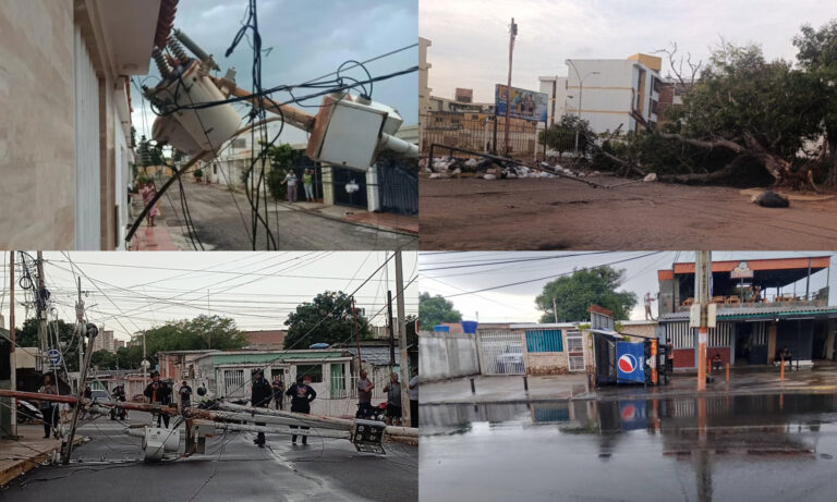 Aguacero derriba postes, árboles y dejó sin luz a gran parte de Maracaibo