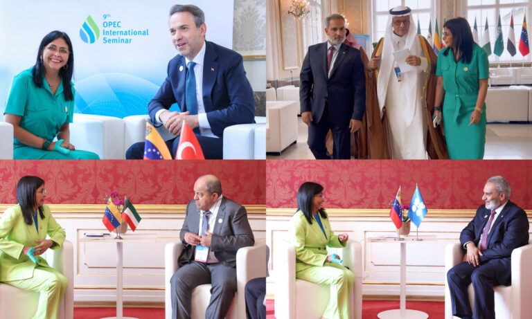 Delcy Rodríguez impulsa “cooperación” con Turquía, Arabia Saudita, Kuwait y Emiratos