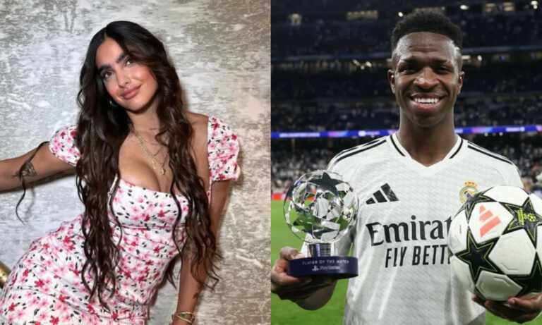 Isabella Ladera y Vinícius Jr. son vistos en un restaurante en Miami