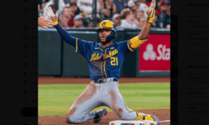 Jackson Chourio duplica ante Marineros e hila 15 juegos dando hits