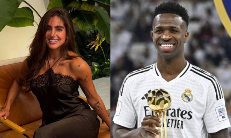 Isabella Ladera recibe camisas firmadas por Vinícius y aviva rumor de romance