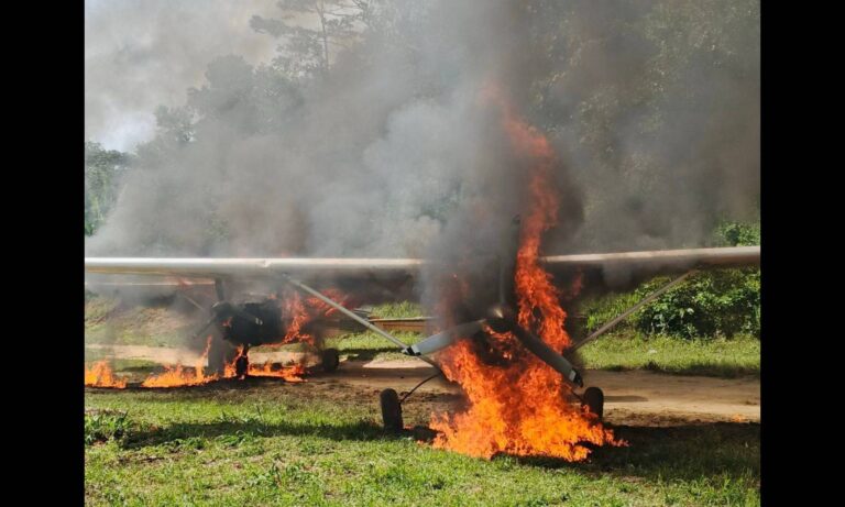 Fanb localiza y destruye pista clandestina y dos aeronaves en Apure
