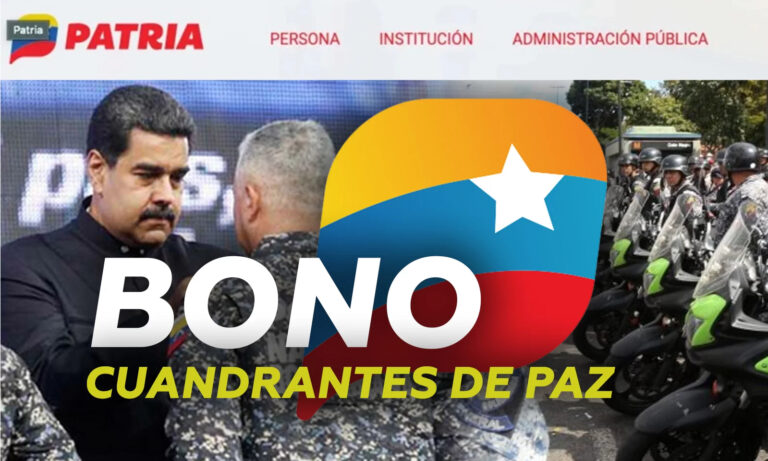 Entregan el bono Cuadrantes de Paz de agosto por Patria