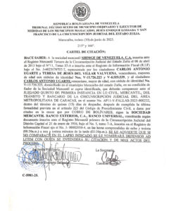 Cartel de Citacion C-5981-25