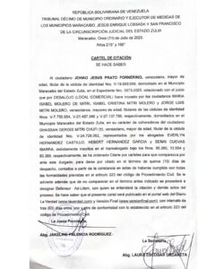 Cartel de Citación Expediente Nro 3973-2025