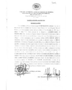Cartel de Emplazamiento Cumplimiento de Contrato de Venta