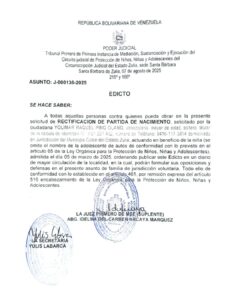 Edicto Asunto J-000136-2025