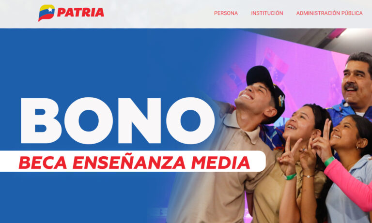 Pagan el bono Beca Enseñanza Media de agosto por Patria