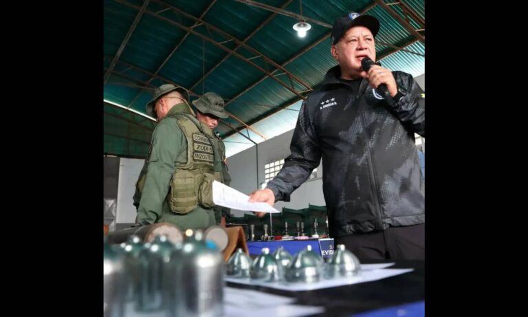 Cabello anuncia incautación de 1.500 kilos de explosivos en Anzoátegui