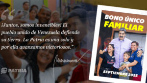 Pagan el Bono Único Familiar de septiembre por Patria